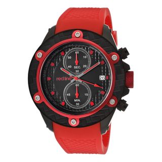 Red Line Mens Carbon Brake Red Textured Silicone Watch