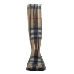 Burberry Womens Large Check Rubber Rain Boots
