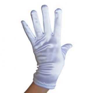White Satin Gloves (Wrist Length) ~ Great for Formal