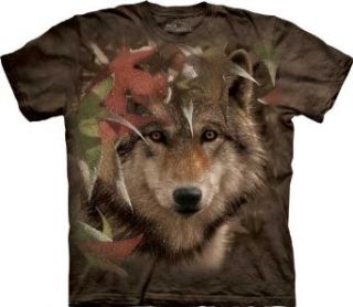 Autum Encounter Wolf The Mountain Tee Shirt Adult S XXXL