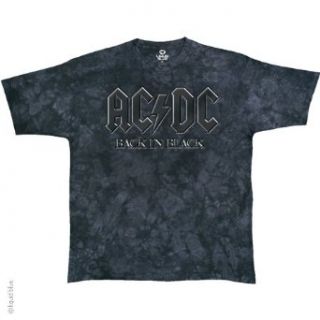 AC/DC Back In Black T Shirt (Tie Dye), M Clothing