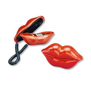Telemania Hot Lips Red Corded Telephone