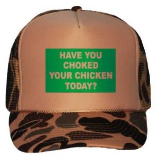 HAVE YOU CHOKED YOUR CHICKEN TODAY? Adult Brown Camo Mesh
