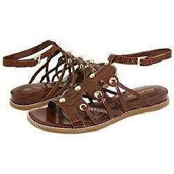 Enzo Angiolini Quillen Medium Brown Croc Sandals
