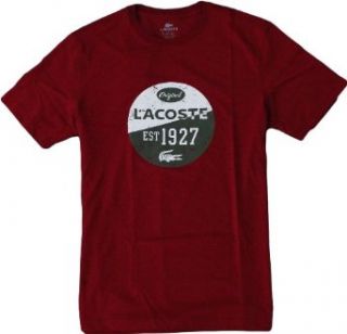 Lacoste Original Logo Tee Shirt (X Large, Deep Red
