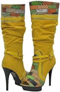 Yoki Kassandra Yellow Women Fashion Boots, 6.5 M US Shoes