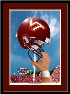 Virginia Tech Victory Helmet Hokies Football Print Sports