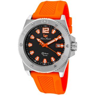 Lucien Piccard Mens A Diver Orange Rubber Watch