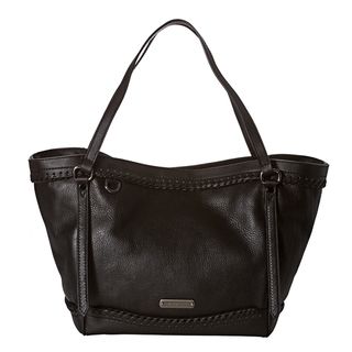 Burberry Small Black Woven Leather Tote Bag