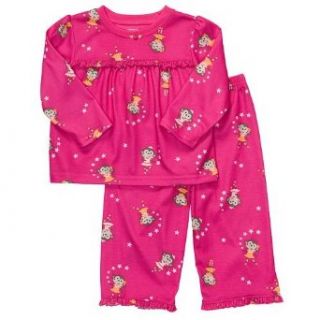 Carters Pink Monkey Ballerina 2 Piece Pajama Set