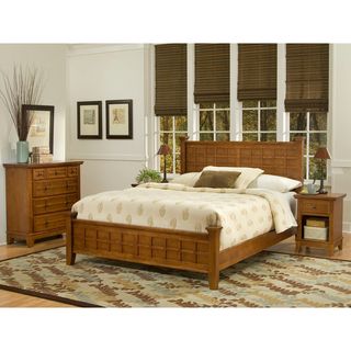 Home Styles Arts & Crafts Cottage Oak 3 piece Queen size Bedroom Set