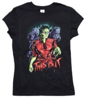 Michael Jackson Zombie Juniors T shirt in Black, Size X