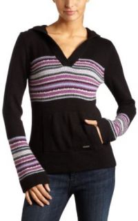 Roxy Juniors Radio Song Pullover Sweater,Black,X Small
