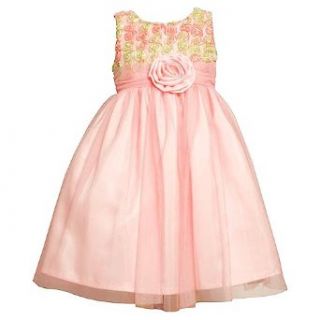 Bonnie Jean Pink Dress Size 4 Flower Bonaz Easter Spring
