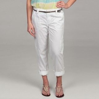 Calvin Klein Jeans Womens Roll up Tab Cuff Pants