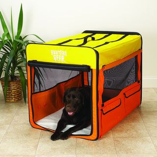 Guardian Gear Orange/ Yellow Large Collapsible Dog Crate