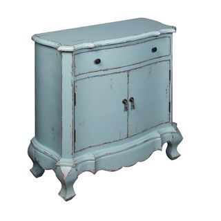 Creek Classics One Drawer Two Door Antique Blue Cabinet