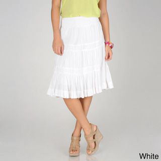 Grace Elements Womens Ruffle Trim Peasant Skirt