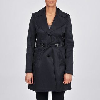 Via Spiga Womens Belted Water Resistant Trench Coat