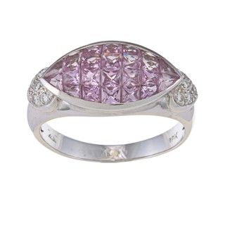 Encore by Le Vian 18k Gold Pink Sapphire and 1/6ct TDW Diamond Ring (H