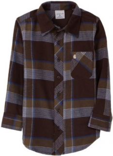 Carhartt Boys 2 7 Long Sleeve Flannel Shirt,Mustang Brown