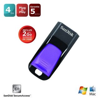 Sandisk Cruzer Edge 4Go Noir/Violet   Achat / Vente CLE USB Sandisk