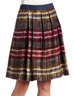 Trina Turk Womens Tidepool Timber Frame Plaid Skirt