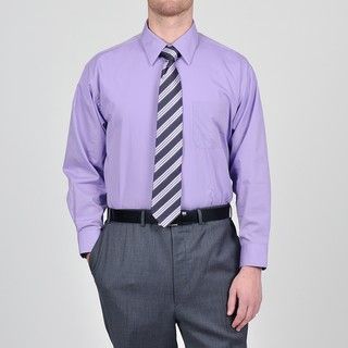 Alexander Julian Colours Mens Purple Heart Dress Shirt and Tie Set