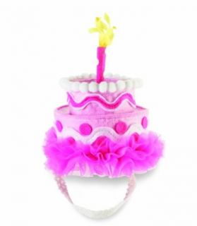 Mud Pie Baby girls Newborn Birthday Cake Headband, Pink