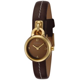 Fontenay Womens Brown Dial Brown Leather Watch