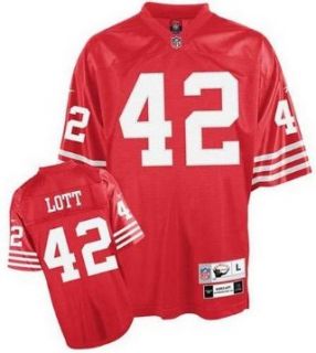 San Francisco 49ers #42 Ronnie Lott Throwback Red NFL