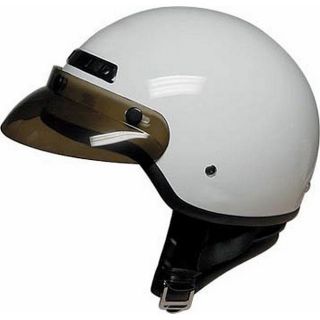 DOT 40 White Half shell Motorcycle Helmet