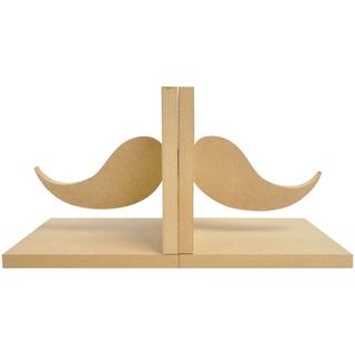 Beyond The Page MDF Moustache Bookends 5.5X5.5X5