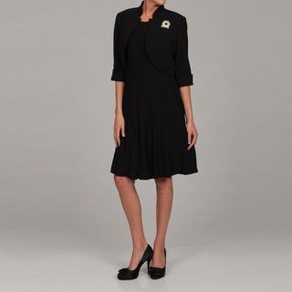 Richards Womens Black 2 piece Dress