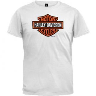 Harley Davidson   Bar & Shield White T Shirt Clothing
