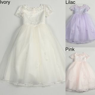 Sweetie Pie Girls Polyester Special Occasion Dress with Lace Sleeves
