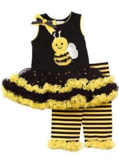 Baby Girls Rare Editions Bumble Bee Tutu Dress Set 24M