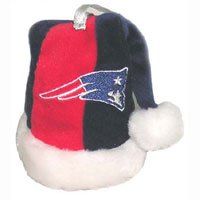 New England Patriots 4 Plush Santa Hat Christmas Tree