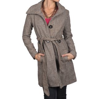 Journee Collection Juniors Long Button down Belted Coat