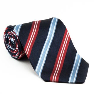 Platinum Ties Mens Red, White and Blue Necktie
