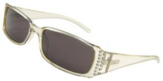 Fashion Sunglasses, Crystal Clear Frame/ Grey Lenses/ Crystals Shoes