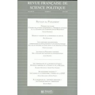 REVUE FRANCAISE DE SCIENCE POLITIQUE T.59   Achat / Vente livre Revue