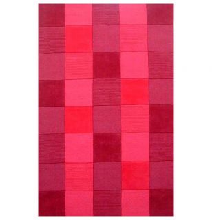 Hand tufted Red Tile Wool Rug (8 x 106)