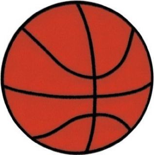 Basketball   4 Round Embroidered Iron On Or Sew On Patch