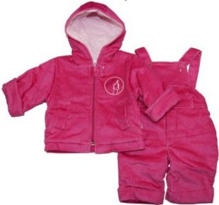 Infant Pink Fleece Corduroy Organic Cotton Hooded Jacket