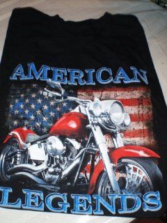 Motorcycle Tee Shirt American Legend Black Tee Mens Fred