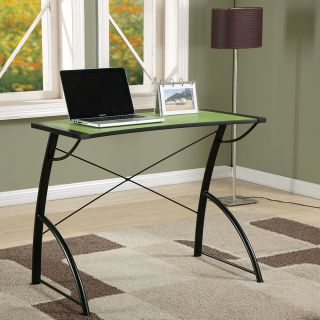 Office Star Products Reversible Black/Green Trace Top Computer Desk