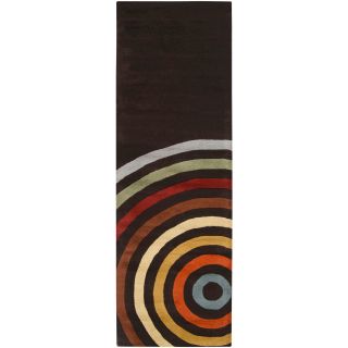 Hand tufted Black Contemporary Multi Colored Circles Arnott Wool