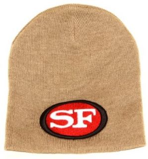 NFL San Francisco 49ers Embroidered Beige Cuffless Knit