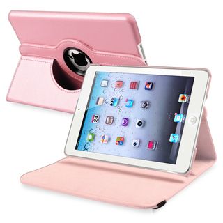 BasAcc Light Pink Leather Swivel Case for Apple iPad Mini